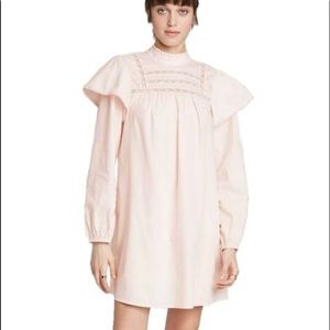 High neck cotton short-puff-sleeve tunic!